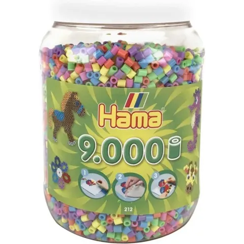 Hama Strijkkralen in Pot 9000 Stuks Pastel