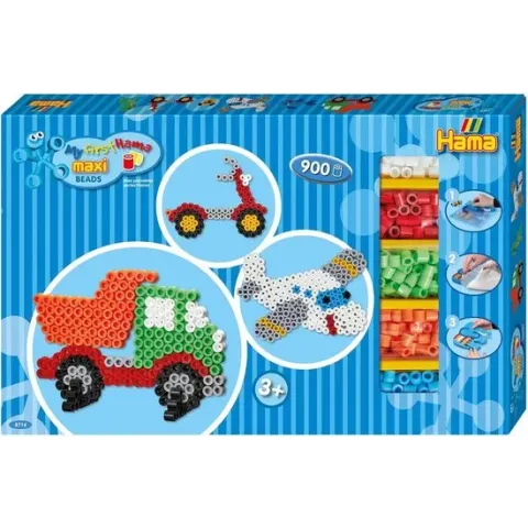 Hama Strijkkralenset Maxi - Voertuigen, 900st.