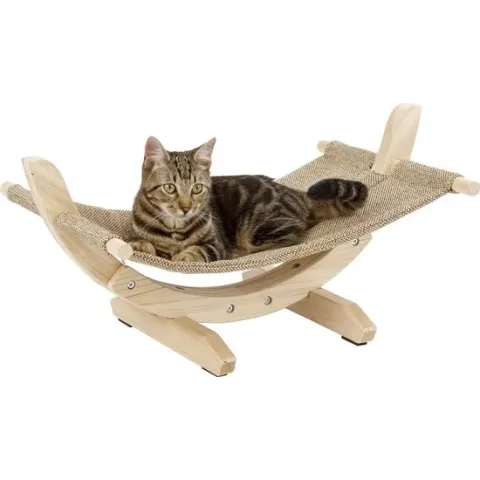 Hangmat SIESTA 2.0, bruin methouten onderstel, 61x37x29cm