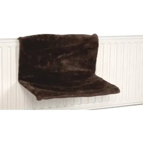 Hangmat Sleepy voor aan een radiator. Bruin.