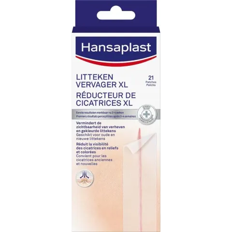 Hansaplast Littekenvervager XL - Vermindert Zichtbaarheid van Littekens - 21 stuks