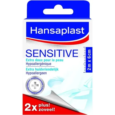 Hansaplast Sensitive Plasters, 2 Mx 6 Cm