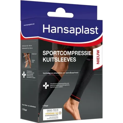 Hansaplast Sportcompressie Kuitsleeves - One Size - 1 paar