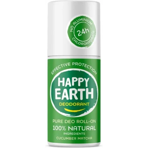 Happy Earth Pure Deodorant Roll-On Cucumber Matcha 75 ml
