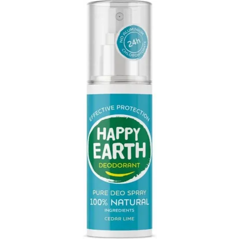 Happy Earth Pure Deodorant Spray Cedar Lime 100 ml