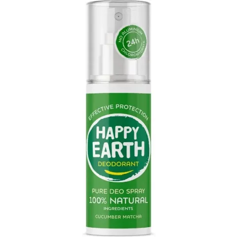 Happy Earth Pure Deodorant Spray Cucumber Matcha 100 ml - 100% natuurlijk