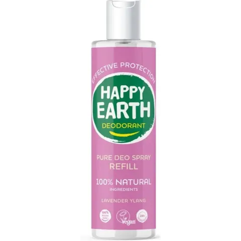 Happy Earth Pure Deodorant Spray Navulling Lavender Ylang 300 ml - 100% natuurlijk