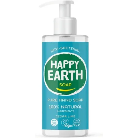 Happy Earth Pure Hand Soap Cedar Lime 300 ml - 100% natuurlijk