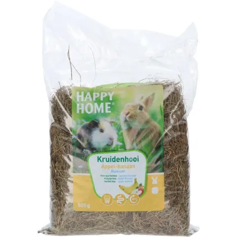 Happy Home Kruidenhooi - Appel & Banaan - Knaagdierenvoer - 500 g