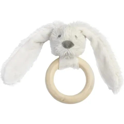 Happy Horse Konijn Richie Houten Bijtring - Wit - Baby cadeau