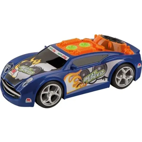 Happy People Raceauto Beatspeed Licht En Geluid 24 Cm Blauw