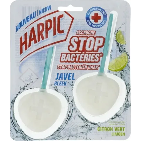Harpic Toiletblok Bleek - Stop Bacteriën 2 stuks