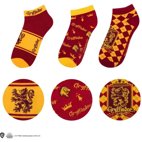 Harry Potter: Ankle Socks Set of 3 - Gryffindor