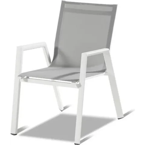 Hartman Aruba diningstoel wit alu/text Tuinstoelen