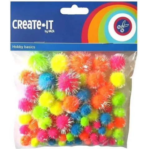 Haza Original Knutselset Create It - Glitter Neon Mix 75 Stuks