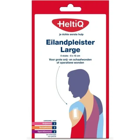 Heltiq - 8 x 15 cm  - 5 stuks - Pleisters