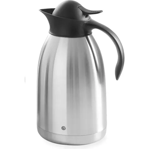 Hendi Thermoskan - 2 l - met drukdop - Zwart
