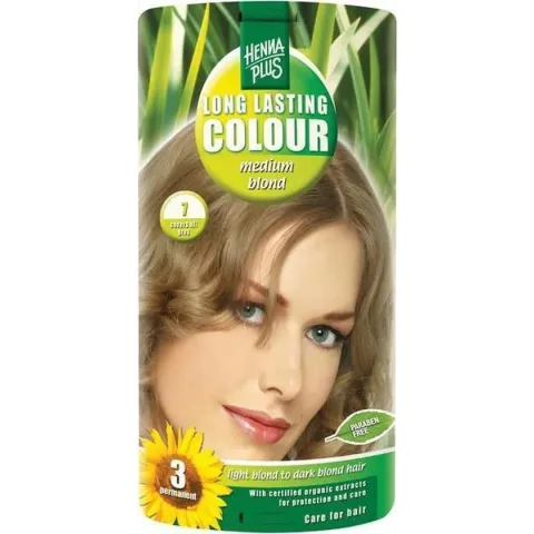 Hennaplus Long Lasting Colours 7 Medium Blond - Haarverf