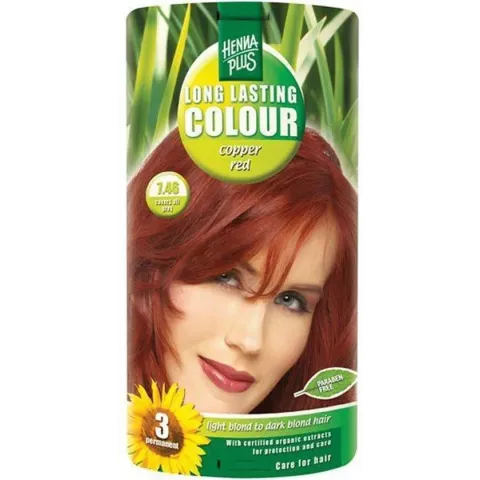 Hennaplus Long Lasting Colours 7.46 Copper Red - Haarverf