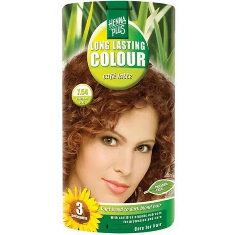Hennaplus Long Lasting Colours 7.54 Cafe Latte - Haarverf