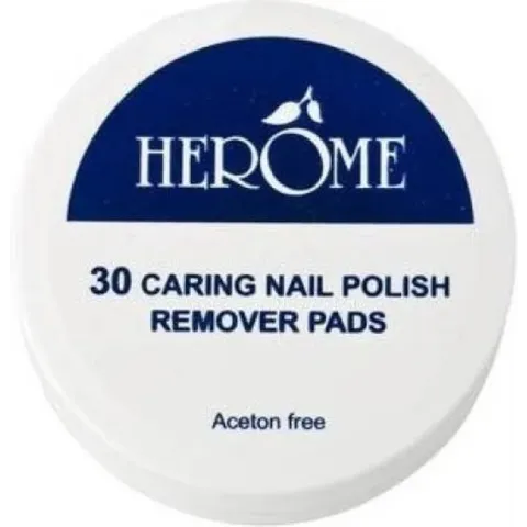 Herome Caring Nail Polish Remover Pads - 30 Stuks - Nagellakremover Pads - Acetonvrij, Mild Reinigend en Droogt Niet Uit