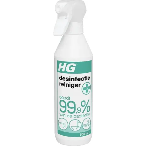 HG Desinfectie Reiniger doodt 99,9% van de bacteriën 500 ML  + 1 x gratis microvezeldoek