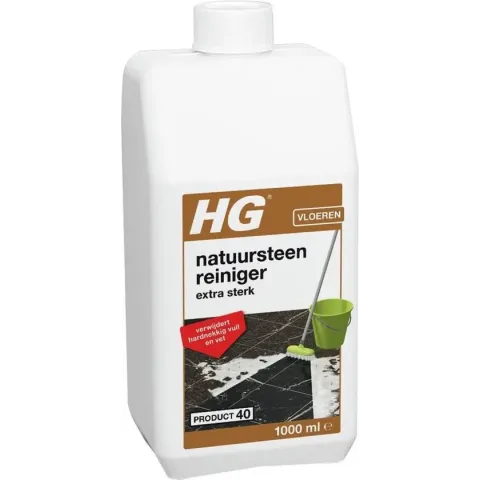 HG natuursteen krachtreiniger (product 40) - 1l - verwijdert hardnekkig vuil en vet - voor marmer en ander kalhoudend natuursteen