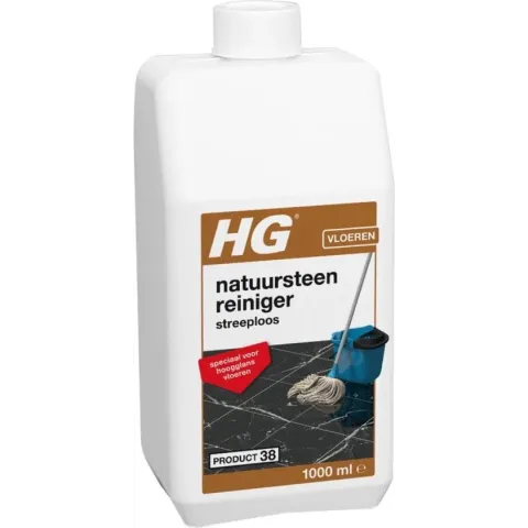 HG natuursteen reiniger glansvloeren 1L - marmer & natuursteen - streeploos schoon - 20 dweilbeurten