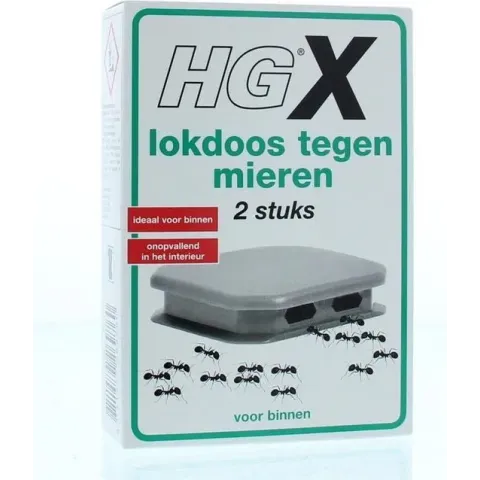 HG X - lokdoos tegen mieren - grijs - 2 stuks mierenlokdoosjes van HGX