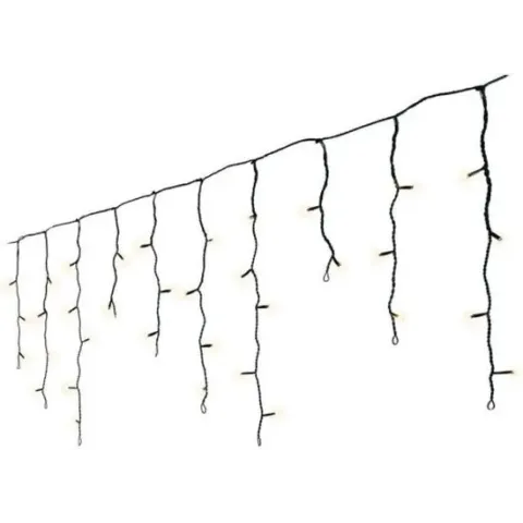 HHCP LED icicle lights buiten 5 m 119L zwart extra warm wit