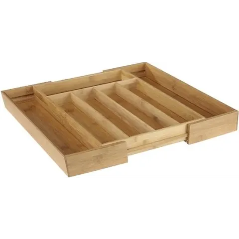 Hi Bamboe Besteklade - Uitschuifbaar - 31/48 X 37 X 5,3 cm