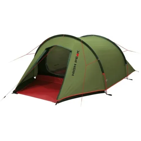 High Peak lichtgewicht tunneltent Kite 2 LW,  trekking tent 2 personen, 2,56 kg, aluminium stokken, 3000 mm waterdicht, extra lang 230 cm