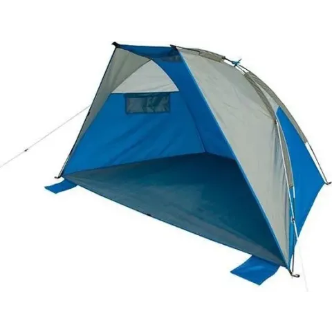 High Peak Strandtent Bilbao 230 X 130 Cm Polyester Blauw/grijs
