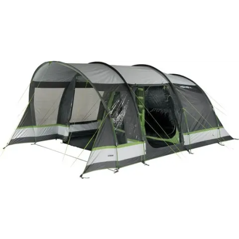 High Peak Tunneltent Garda 4.0 - 4 persoons - Verduisterde Binnentent - Grijs