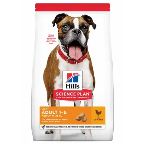 Hill's Canine Adult Light Medium Kip - Hondenvoer - 2.5 kg