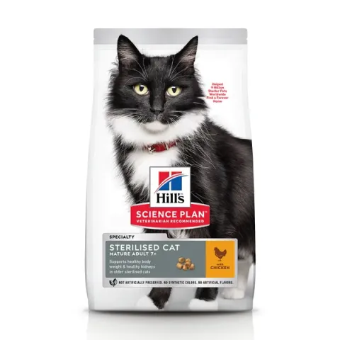 Hill&apos;s Feline Sterilised Cat Mature Adult Kip - Kattenvoer - 3 kg
