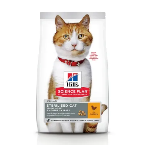 Hill's Feline Sterilised Cat Young Adult Kip - Kattenvoer - 3 kg