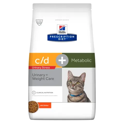 Hill&apos;s Prescription Diet C/D Urinary Stress + Metabolic Zak Kip - Kattenvoer - 8 kg