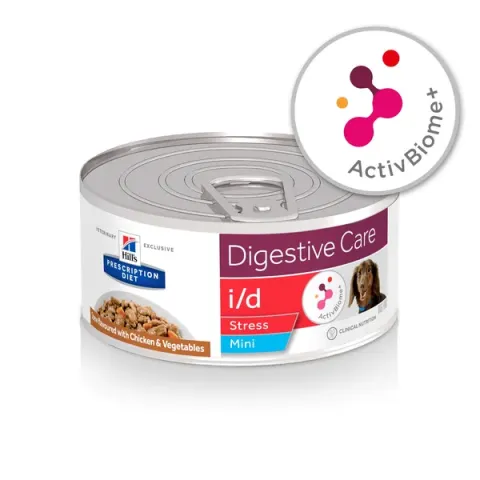 Hill&apos;s Prescription Diet I/D Digestive Care Mini Stress Stoofpotje Blik - Hondenvoer - Kip Groente 156 g