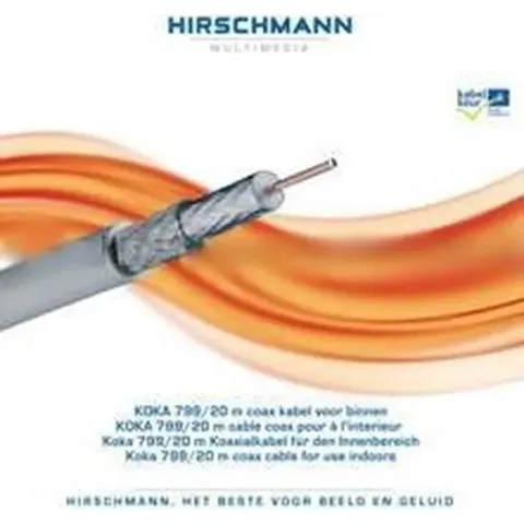 Hirschmann - Coax Kabel - op rol - wit - 20 meter 799