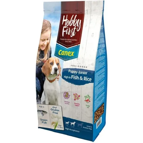 Hobbyfirst canex puppy/junior brocks rich in fish & rice hondenvoer 3 kg