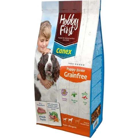 Hobbyfirst canex puppy / junior graanvrij hondenvoer 12 kg
