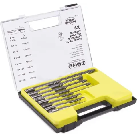 Hofftech Boorset Sds Plus in Koffer (8 Delig)