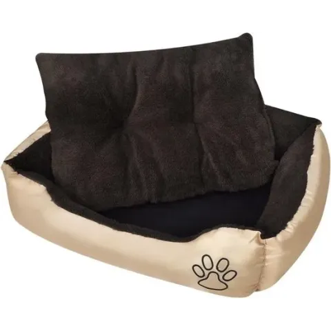 Hondenbed met gewatteerd kussen L