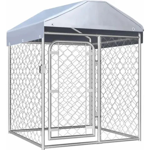 Hondenkennel voor buiten met dak 100x100x125 cm
