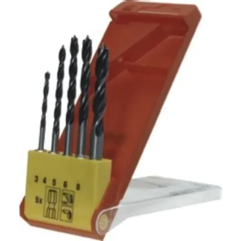 Houtborenset 5 delig, 3,0 - 8,0 mm