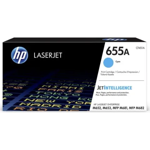 HP 655A Original LaserJet Toner Cartridge Cyaan