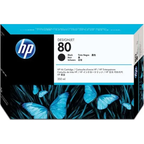 HP 80 - Inktcartridge / Zwart / 350 ml (C4871A)