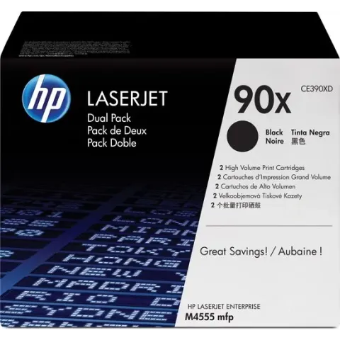 HP 90X -  CE390XD - tonercartridge - Zwart / 2 Pack