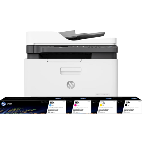 HP Color Laser MFP 179fnw  + 1 extra set toners